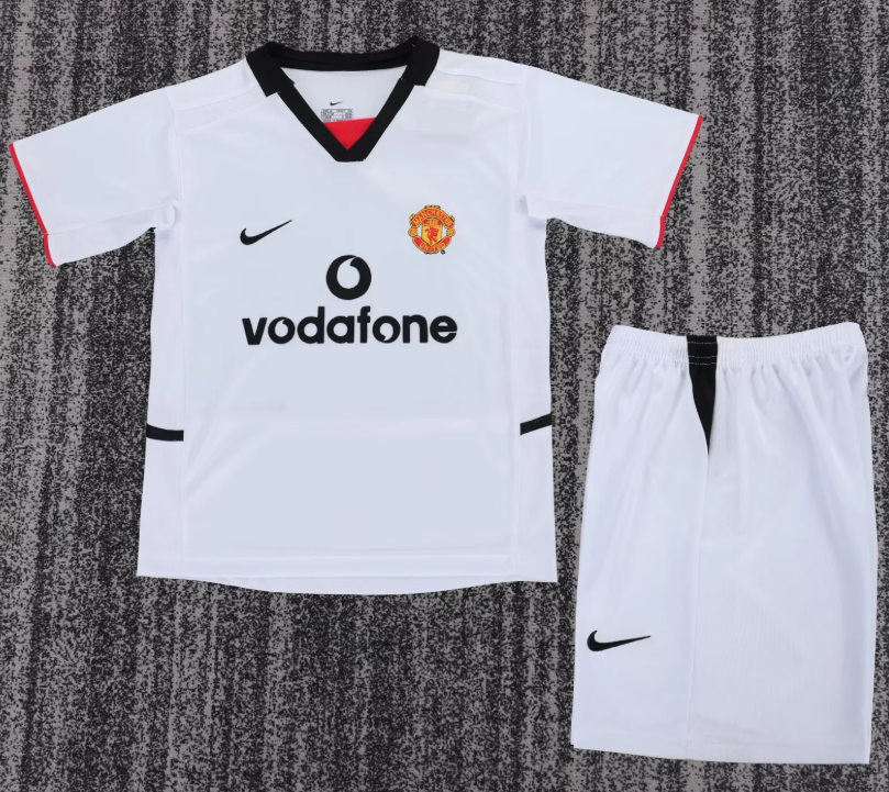2002/2003 Retro Manchester United Away Football Jersey 1:1 Kids Size