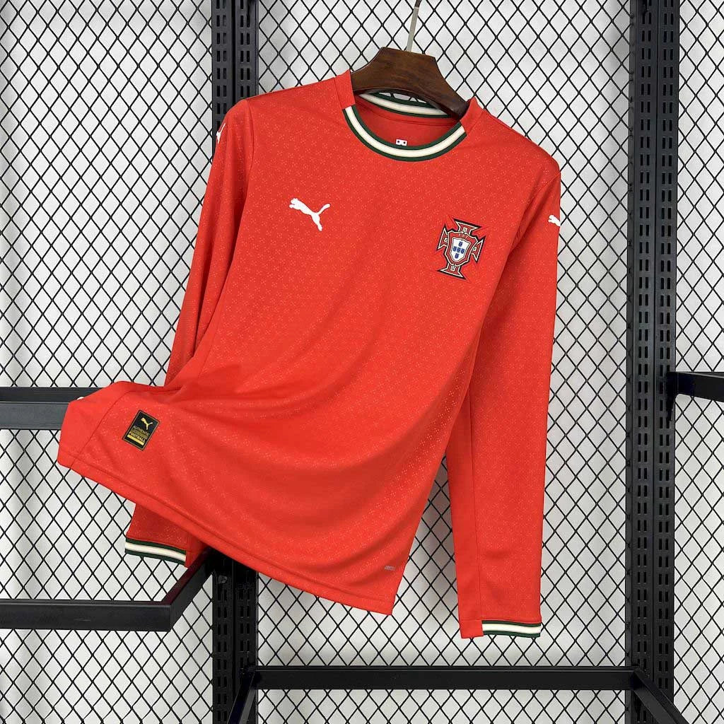 2025-2026 Portugal Long Sleeves Home Football Jersey 1:1