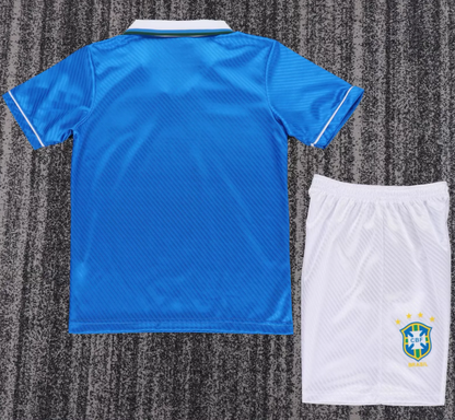 1996 Retro Brazil Away Football Jersey 1:1 Kids Size