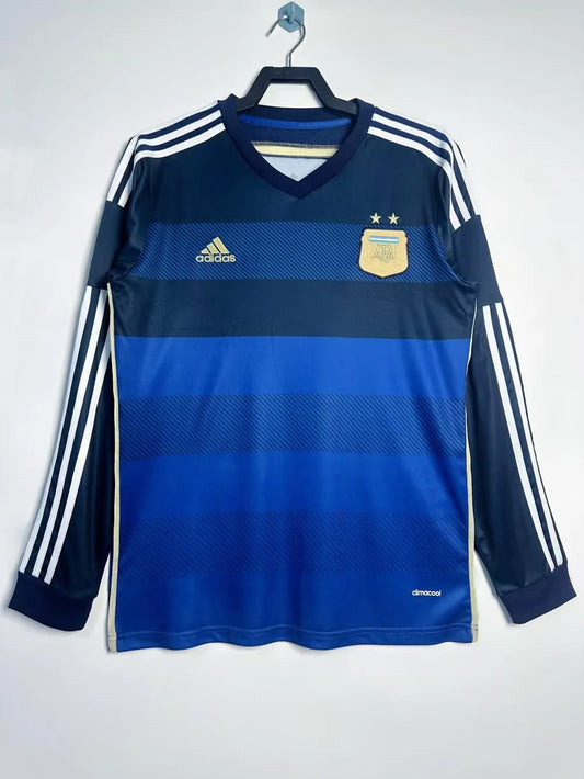 2014 Retro Long Sleeve Argentina National Team Away Jersey 1:1