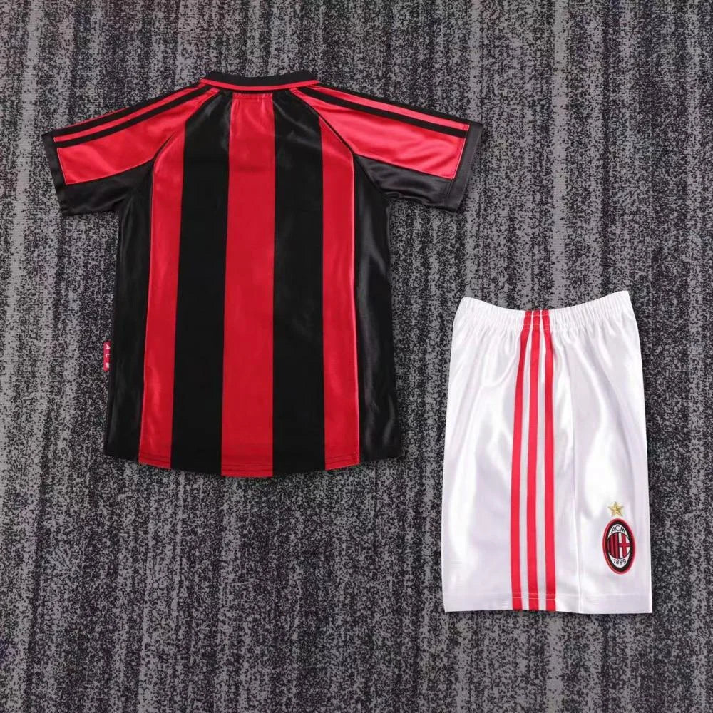 1998-1999 Retro AC Milan Home Football Shirt 1:1 Kids Size