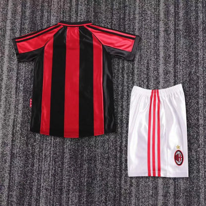 1998-1999 Retro AC Milan Home Football Shirt 1:1 Kids Size