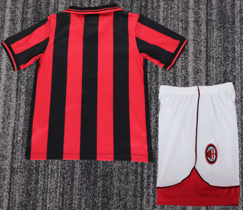 1997/1998 Retro AC Milan Home Football Shirt 1:1 Kids Size