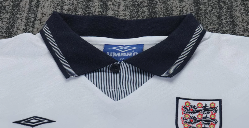 1990 Retro England Home Football Jersey 1:1 Kids Size