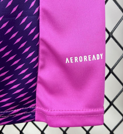 2025/2026 Real Madrid Goalie Purple Football Jersey 1:1 Kids Size