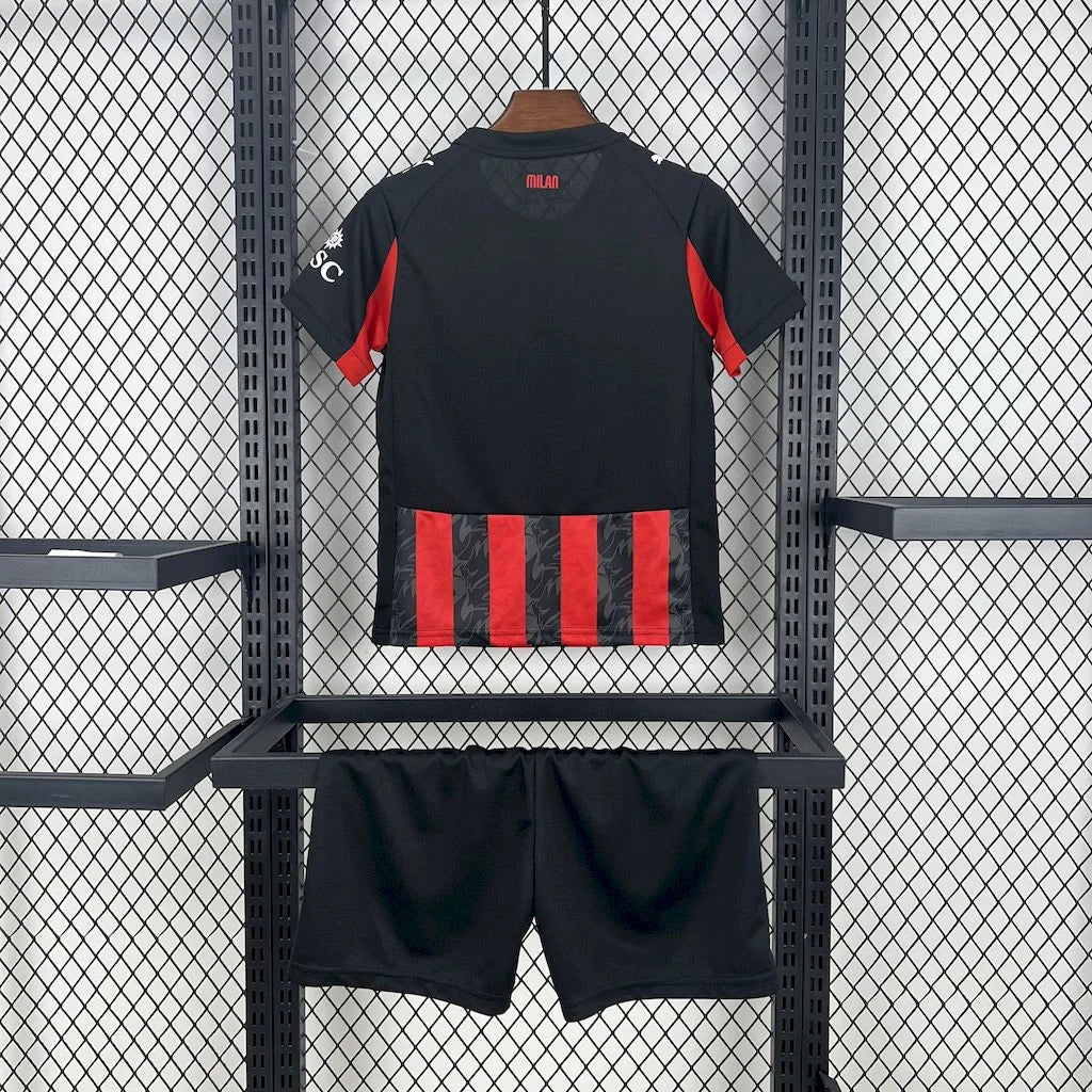 2025/2026 AC Milan Home Football Shirt 1:1 Kids Size