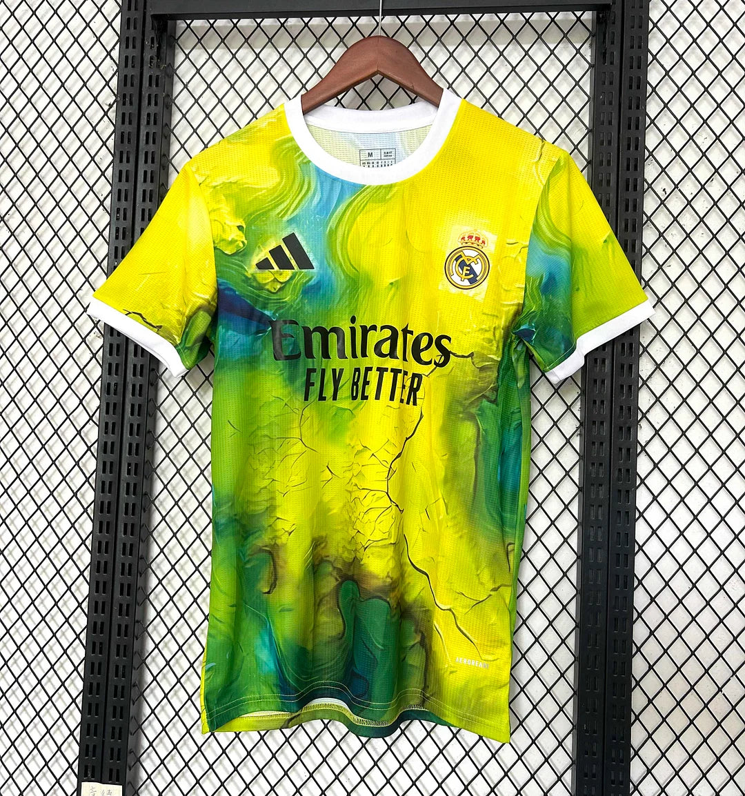 2025/2026 Real Madrid Special Edition Yellow And Green Football Shirt 1:1
