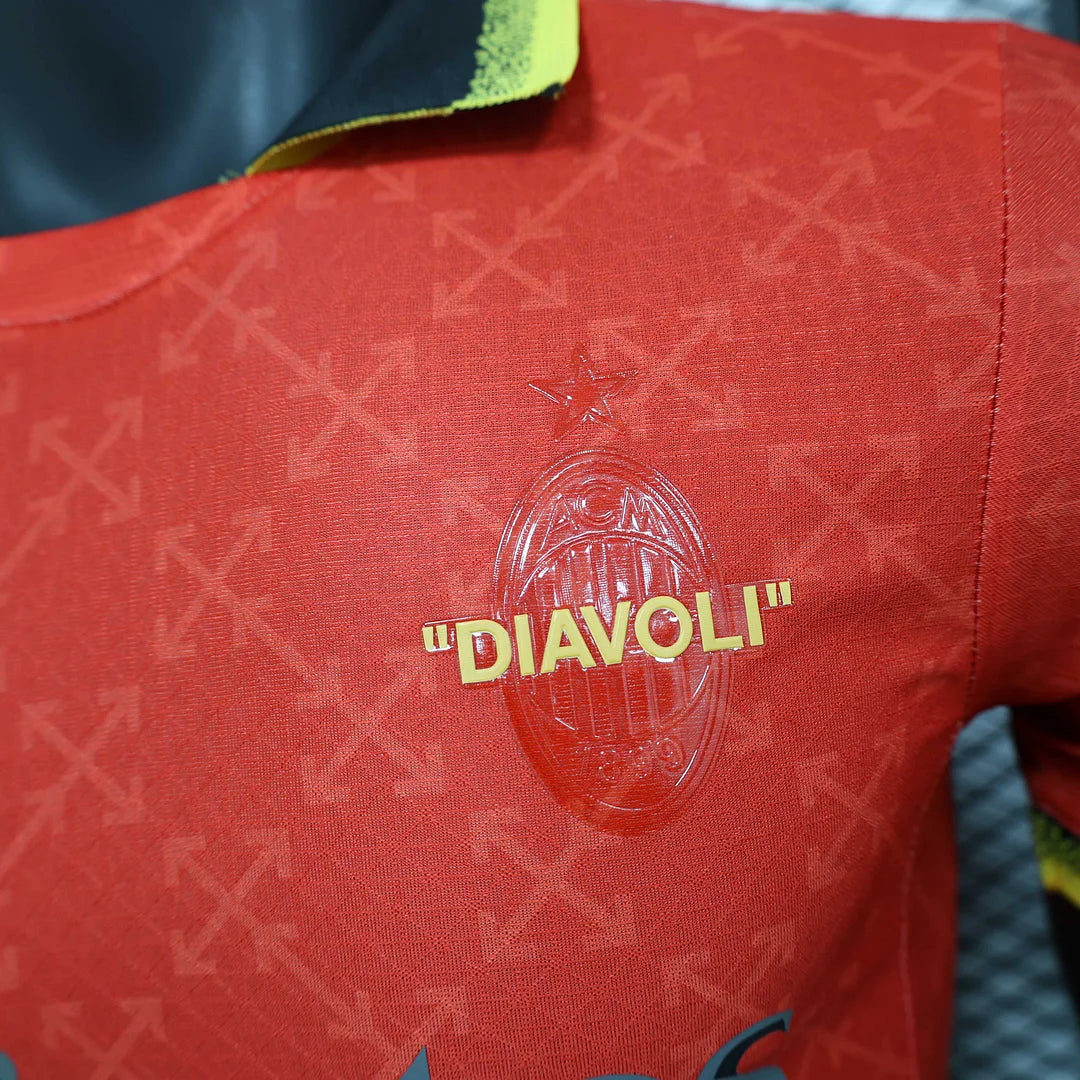 2025/2026 Player Version AC Milan Co-Branded Edition 02 Red Football Jersey 1:1