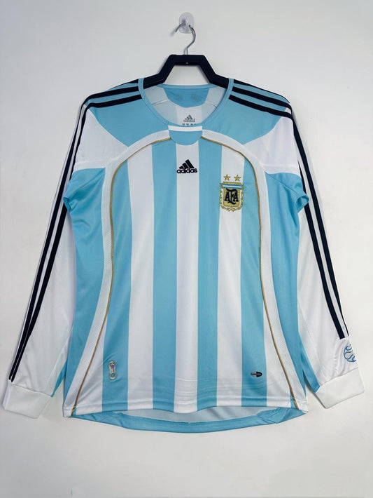 2006 Retro Long Sleeve Argentina National Team Home Jersey 1:1