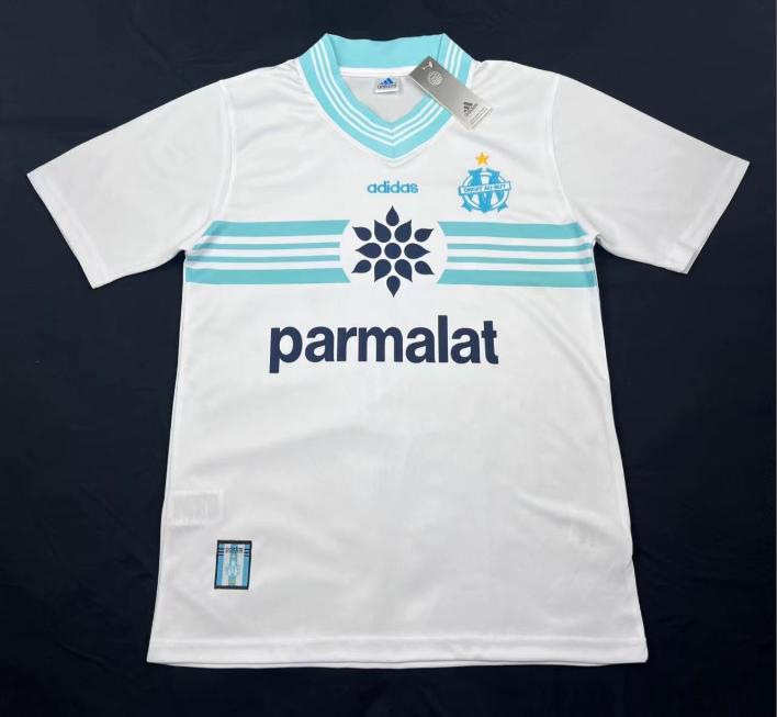 1996-1997 Retro Olympique de Marseille Home Football Jersey 1:1