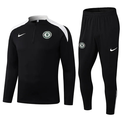 2025/2026 Chelsea Half-Pull Training Suit Black Football Shirt 1:1 Set