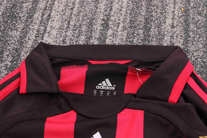 2006/2007 Retro Long Sleeve AC Milan Home Football Shirt 1:1 Kids Size