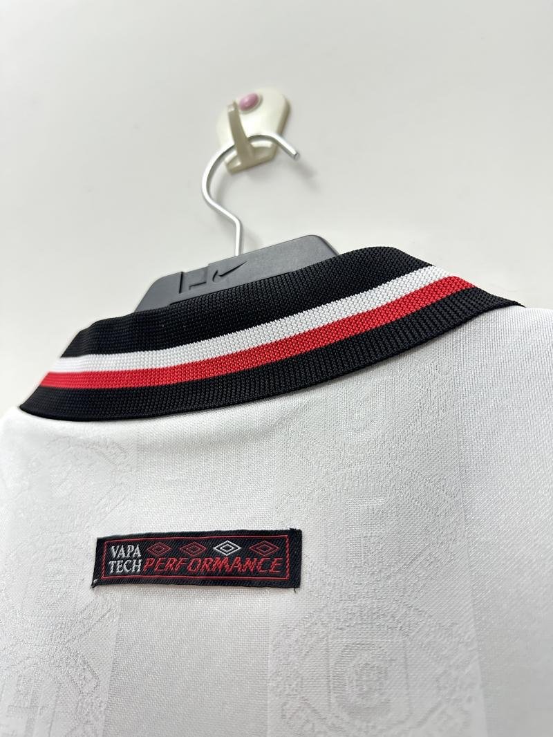 1998/1999 Retro Manchester United Away White Football Shirt 1:1