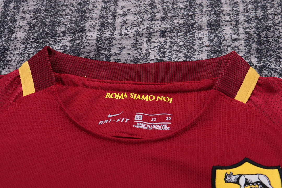 2017/2018 Retro Roma Home Soccer Jersey 1:1 Kids Size
