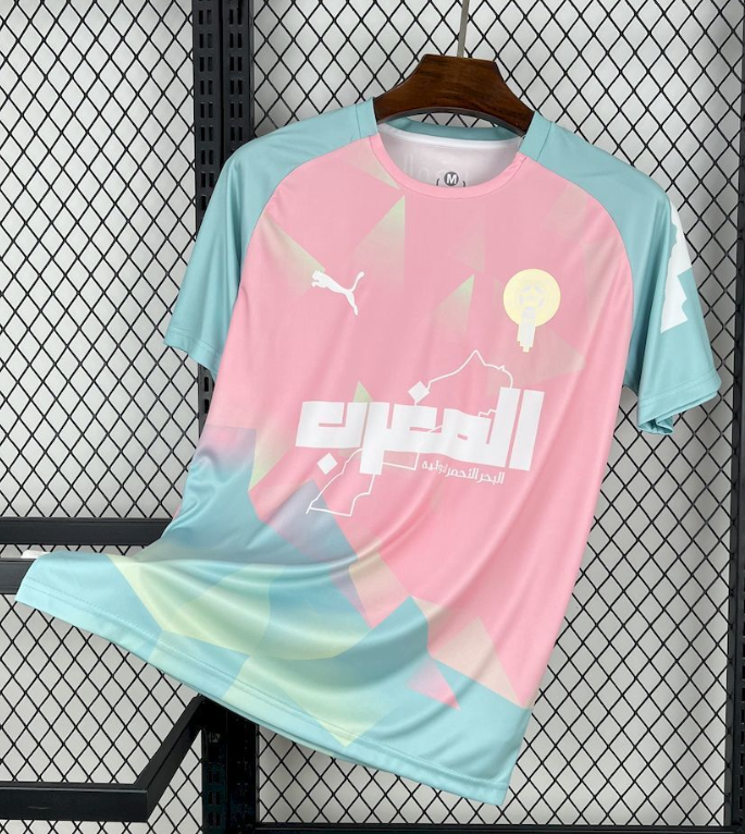 2025/2026 Morocco National Team Special Edition Pink And Green Football Jersey 1:1