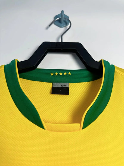 2006 Retro Long Sleeve Brazil Home Soccer Jersey 1:1