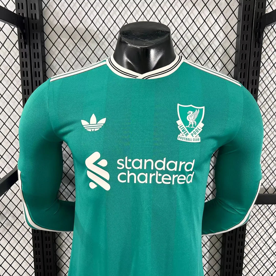 2025/2026 Long Sleeve Player Version Liverpool Third Away Football Shirt 1:1