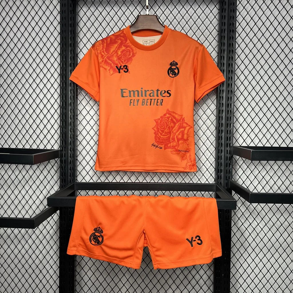 2024/2025 Real Madrid Y-3 Special Edition Orange Football Shirt 1:1 Kids Size