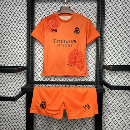2024/2025 Real Madrid Y-3 Special Edition Orange Football Shirt 1:1 Kids Size