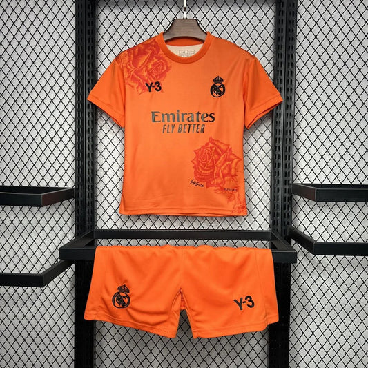2024/2025 Real Madrid Y-3 Special Edition Orange Football Shirt 1:1 Kids Size