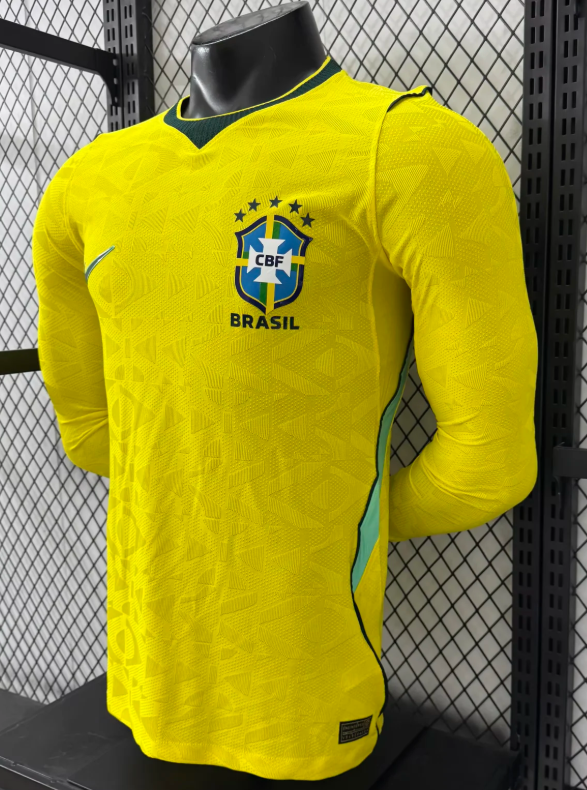 2026 Long sleeves Player Version Brazil Home Football Jersey 1:1