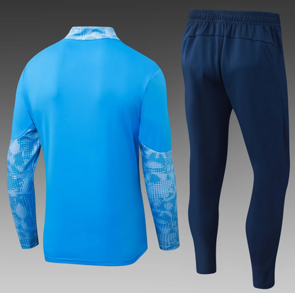 2025/2026 Manchester City Half-Pull Training Suit Bule Football Shirt 1:1 Set