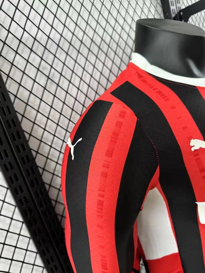 2024/2025 Player Version AC Milan Home Long Sleeve Football Shirt 1:1