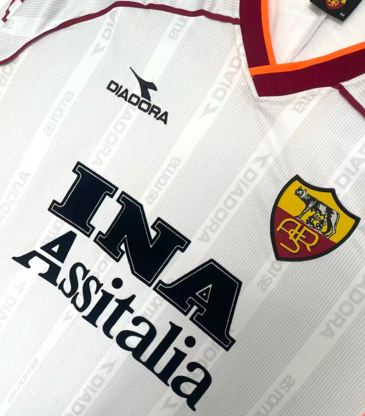 1998-1999 Retro Long Sleeve Roma Away Soccer Jersey 1:1