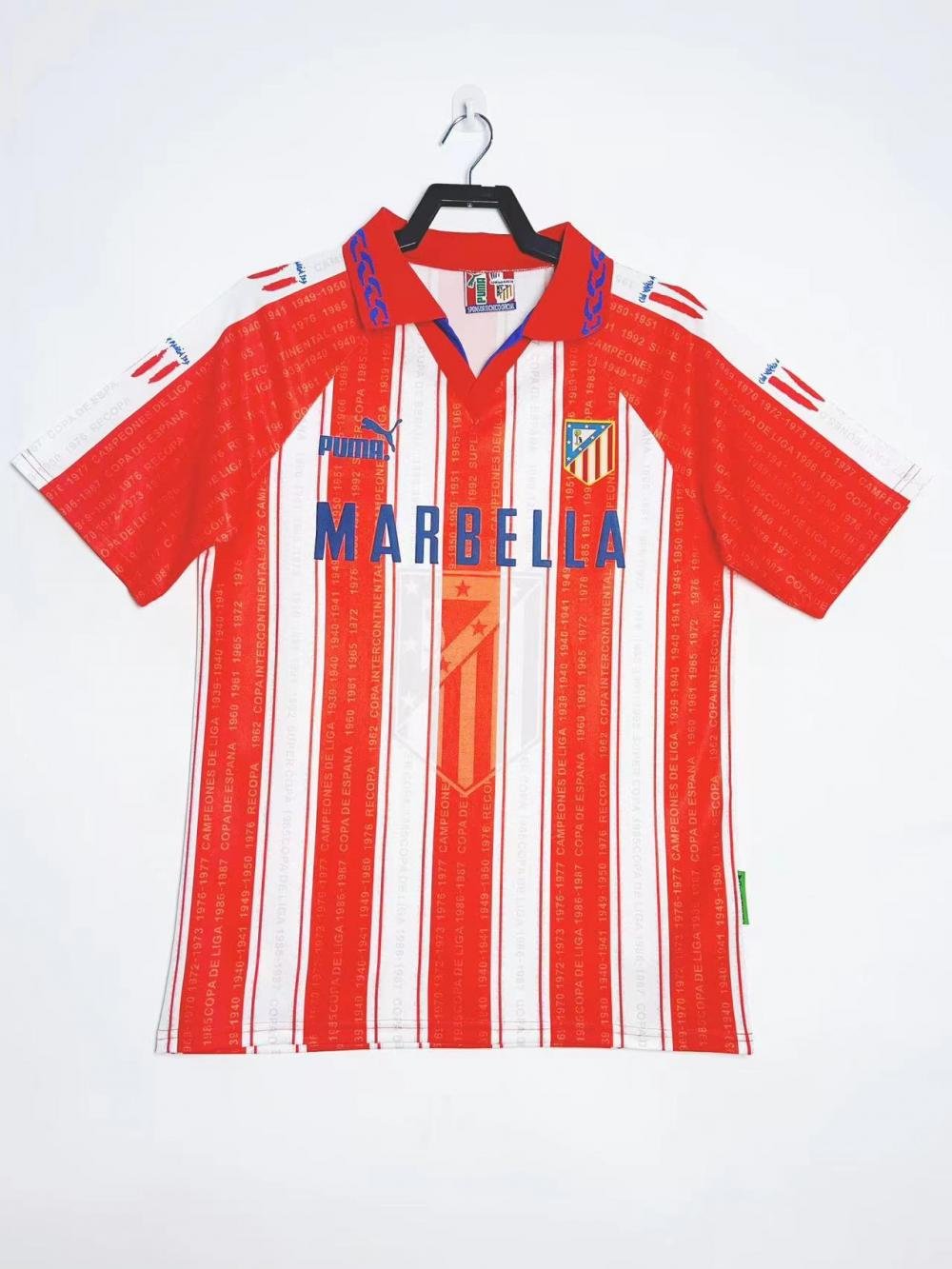 1995/1996 Retro Atletico Madrid Home Soccer Jersey 1:1