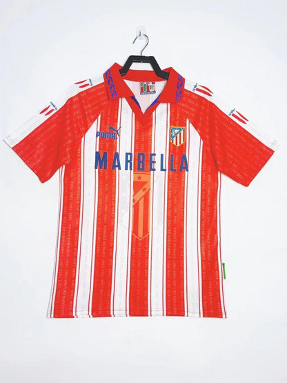 1995/1996 Retro Atletico Madrid Home Soccer Jersey 1:1