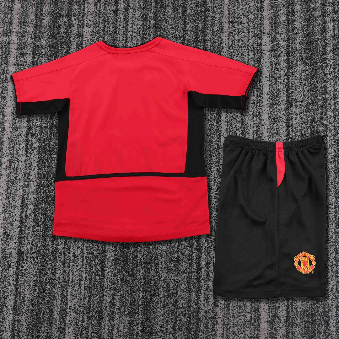 2002-2004 Retro Manchester United Home Football Shirt 1:1 Kids Size