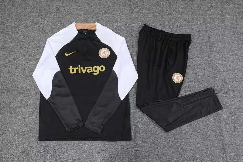 2023/2024 Chelsea Half-Pull Training Suit Black Football Shirt 1:1 Set