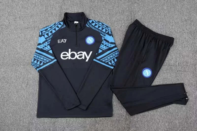 2023-2024 Napoli Half-Pull Training Suit Dark blue Football Shirt 1:1 Set
