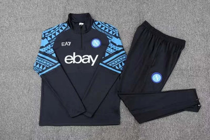 2023-2024 Napoli Half-Pull Training Suit Dark blue Football Shirt 1:1 Set