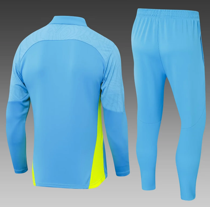 2024/2025 Manchester City Half-Pull Training Suit Bule Football Shirt 1:1 Set