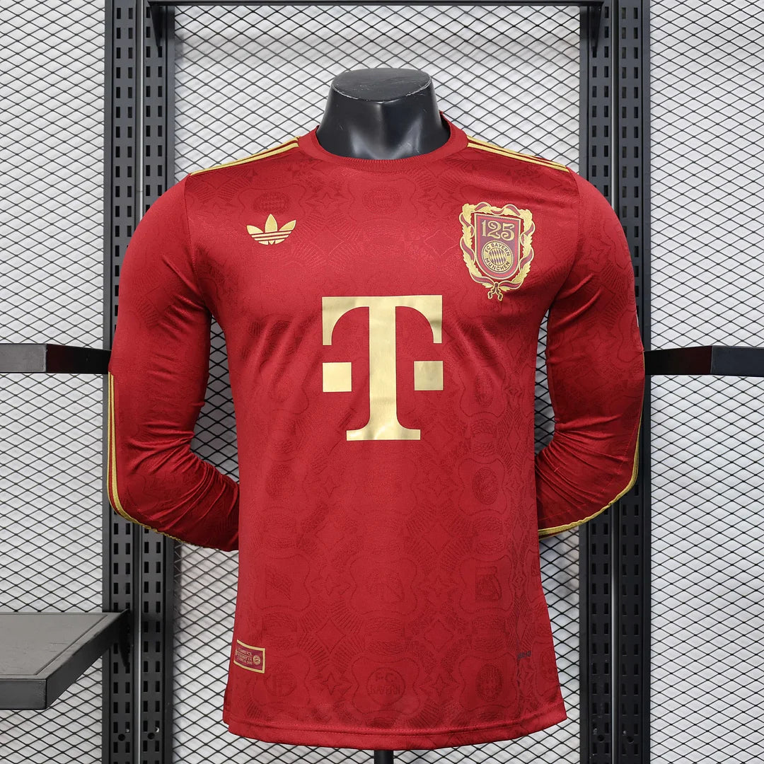 2025-2026 Long Sleeves Bayern Munich 125th Anniversary Edition Player Version Football Shirt 1:1