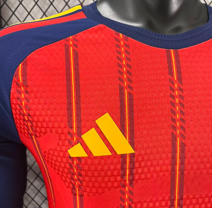 2026 Long Sleeve Player Version Spain Home Football Jersey 1:1