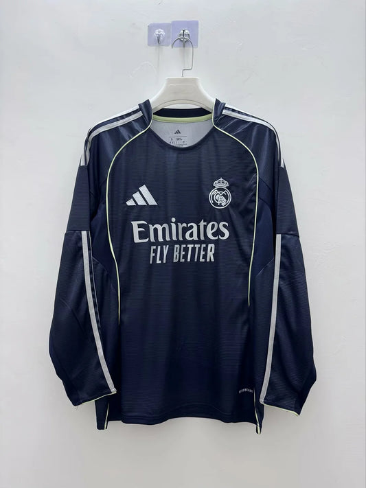 2025/2026 Long Sleeves Real Madrid Away Football Jersey 1:1