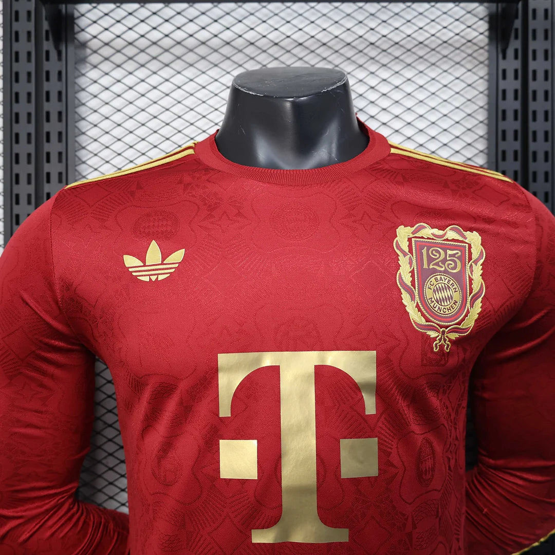 2025-2026 Long Sleeves Bayern Munich 125th Anniversary Edition Player Version Football Shirt 1:1