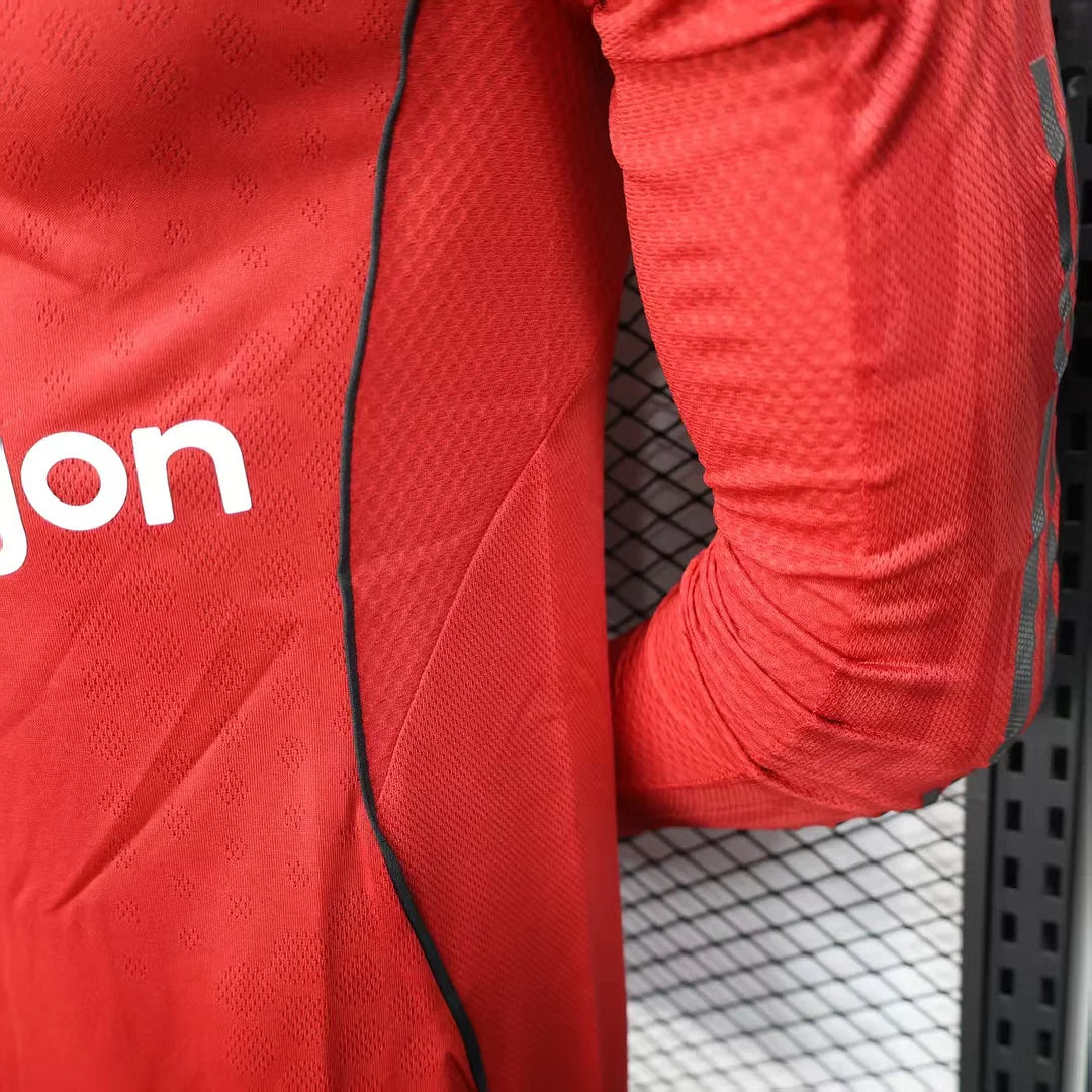 2025/2026 Long Sleeve Player Version Manchester United Home Football Shirt 1:1