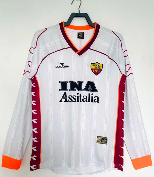 1998-1999 Retro Long Sleeve Roma Away Soccer Jersey 1:1