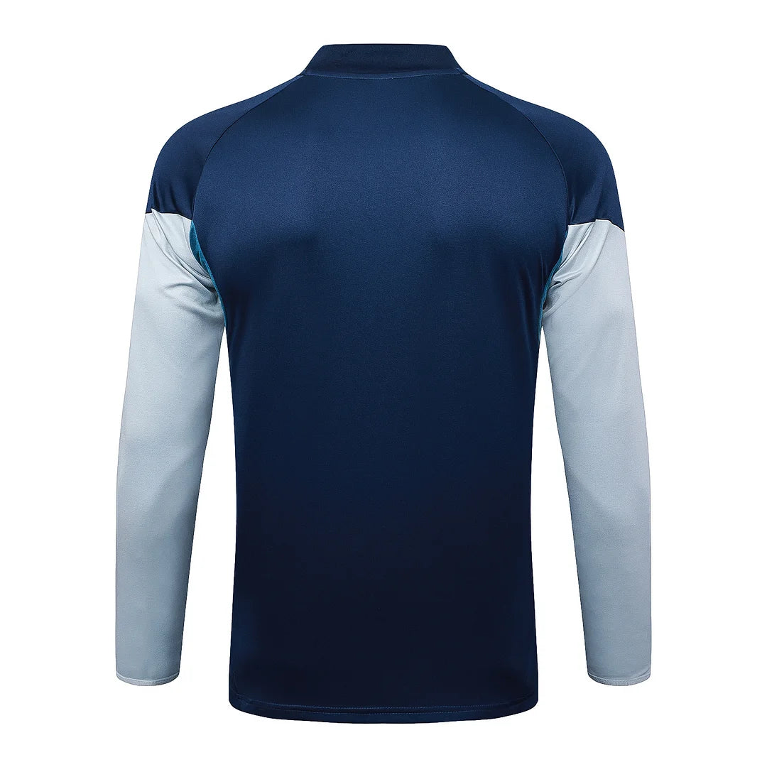 2025/2026 Arsenal Half-Pull Training Suit Royal Blue Football Shirt 1:1 Set 01