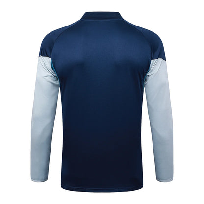 2025/2026 Arsenal Half-Pull Training Suit Royal Blue Football Shirt 1:1 Set 01