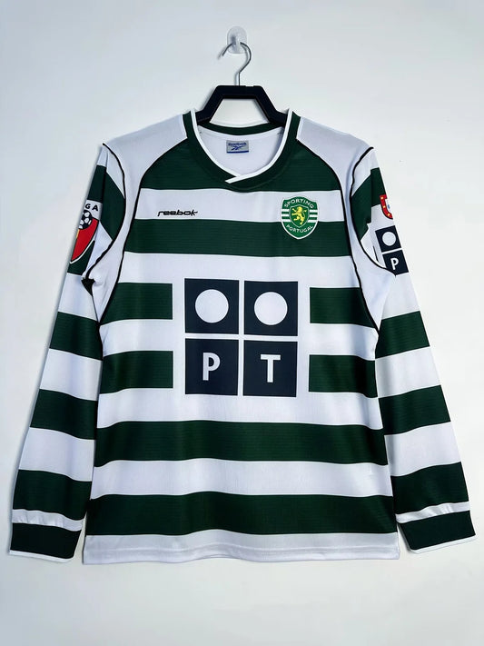 2001/2003 Retro Sporting Lisbon Long Sleeves Home Football Shirt 1:1
