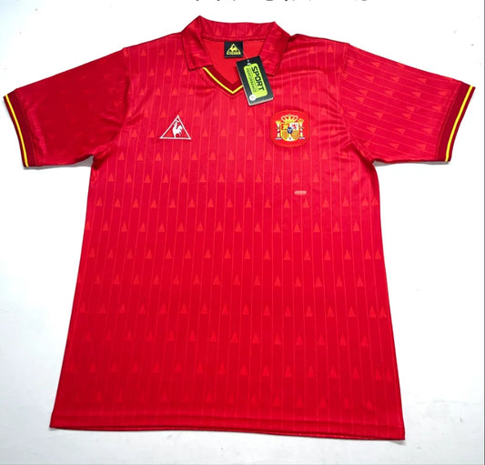 1988/1991 Retro Spain Home Soccer Shirt 1:1