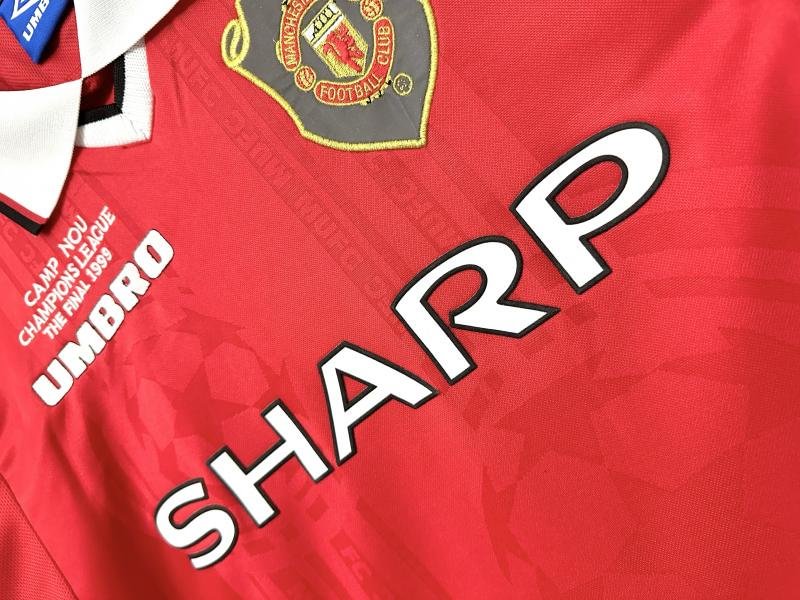 1999/2000 Retro Long Sleeve Manchester United Home Football Shirt 1:1