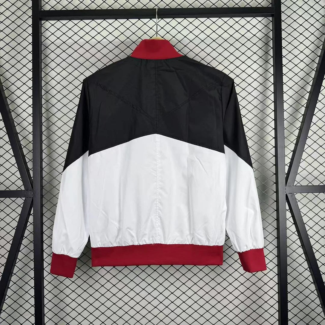 2025 Barcelona Windbreaker Black-White Jersey 1:1