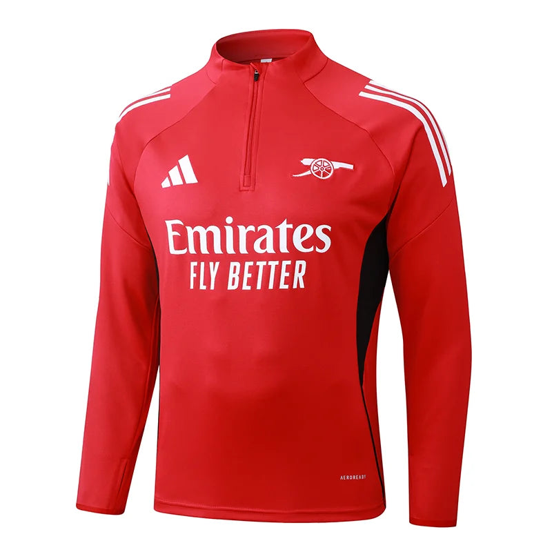 2025/2026 Arsenal Half-Pull Training Suit Red Football Shirt 1:1 Set