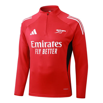 2025/2026 Arsenal Half-Pull Training Suit Red Football Shirt 1:1 Set