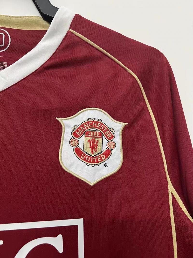 2006/2007 Retro Long Sleeve Manchester United Home Football Shirt 1:1